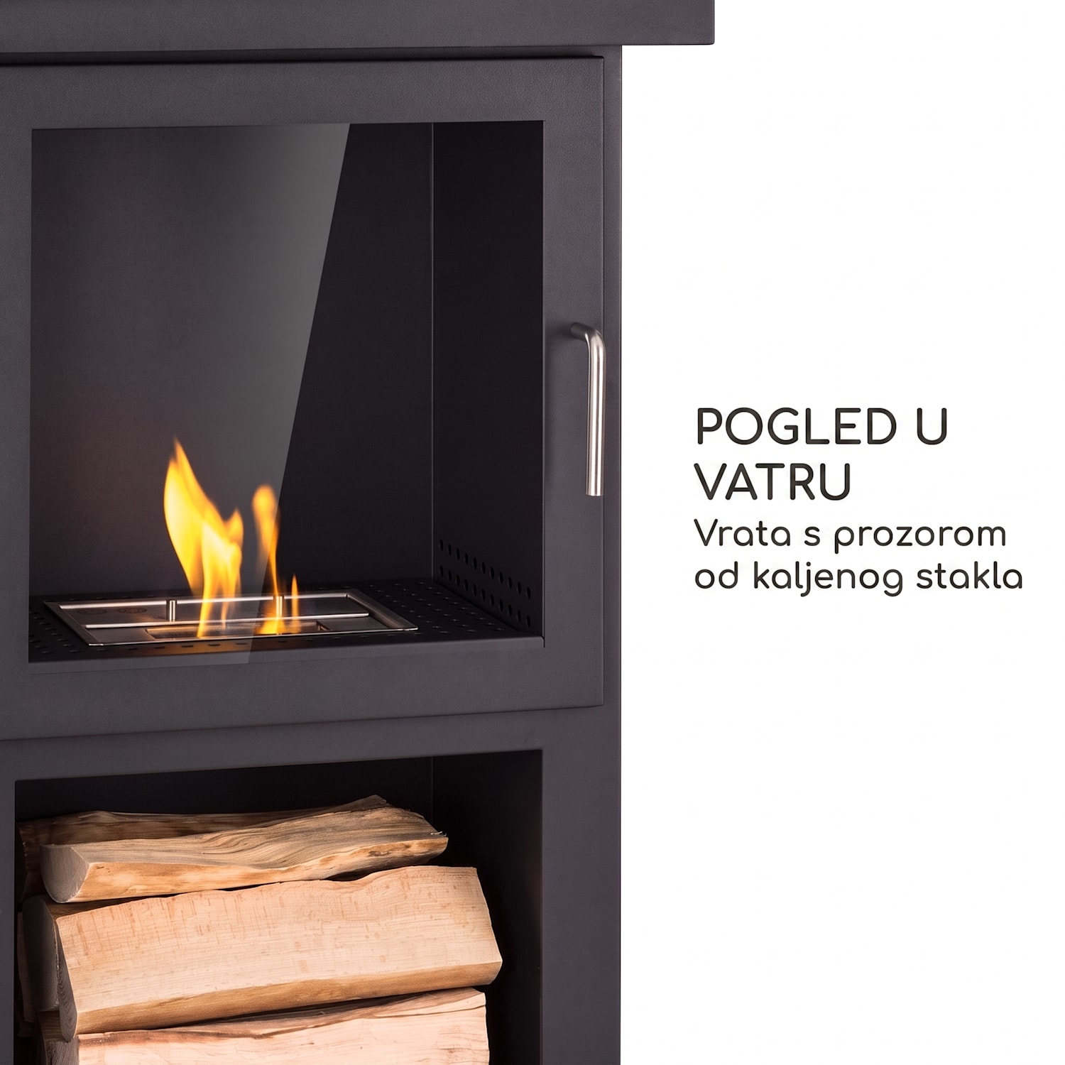 Fiamme Camino, kamin na etanol, plamenik od nehrđajućeg čelika, 1,15 l, vrijeme gorenja 4 h 