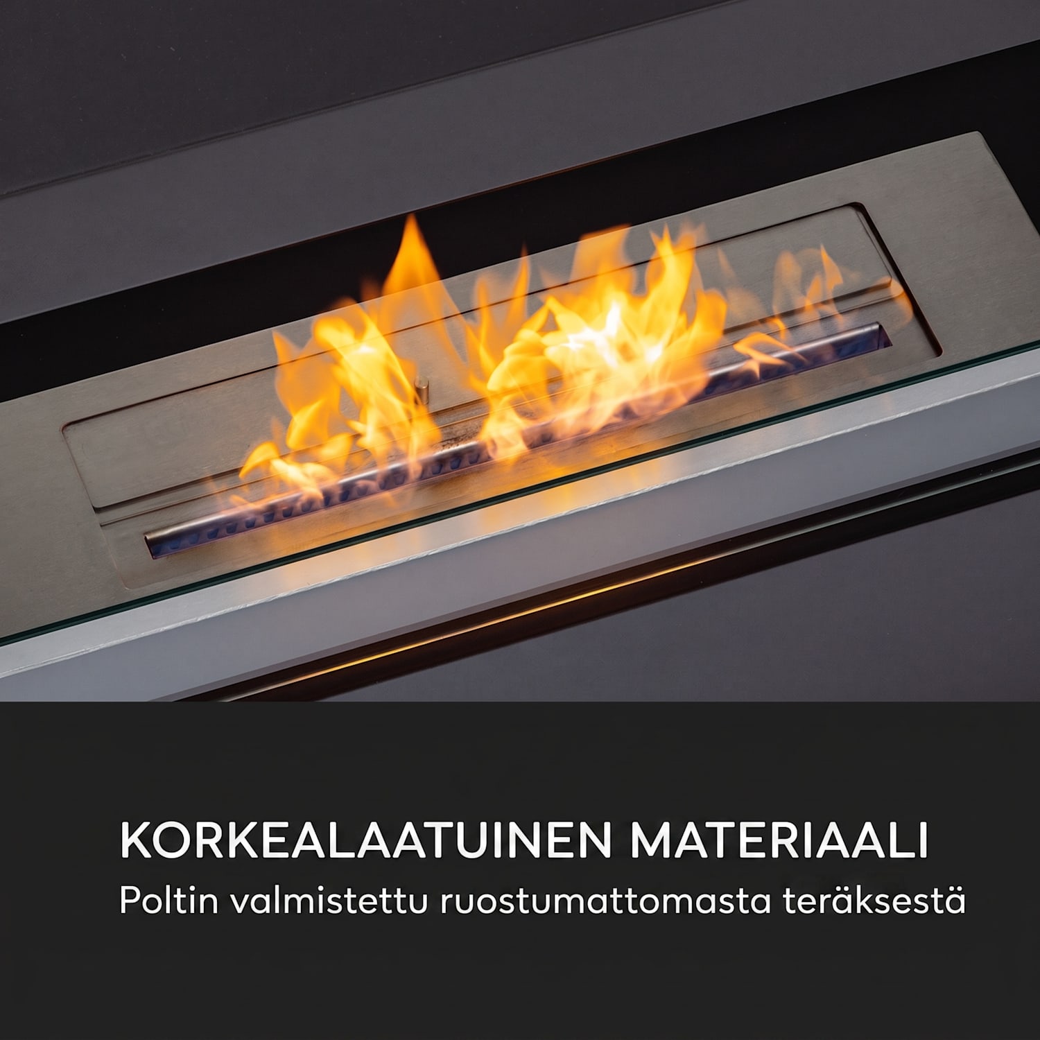 Fiamme Scoppi biotakka poltin ruostumattomasta teräksestä 3 litraa 5-6 h paloaika Musta