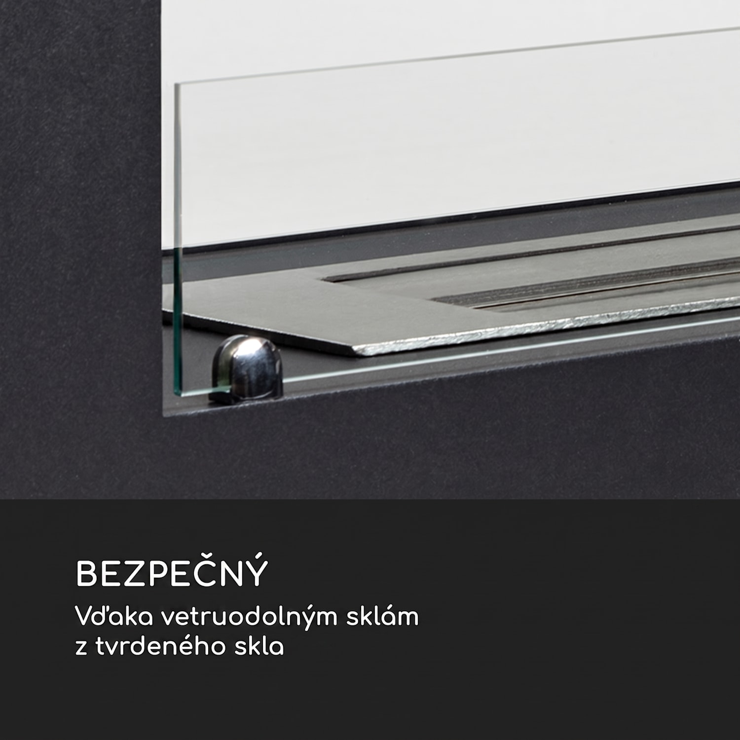 Fiamme Scoppi, etanolový krb, horák z nehrdzavejúcej ocele, 3 l, doba horenia 5-6 h Čierna