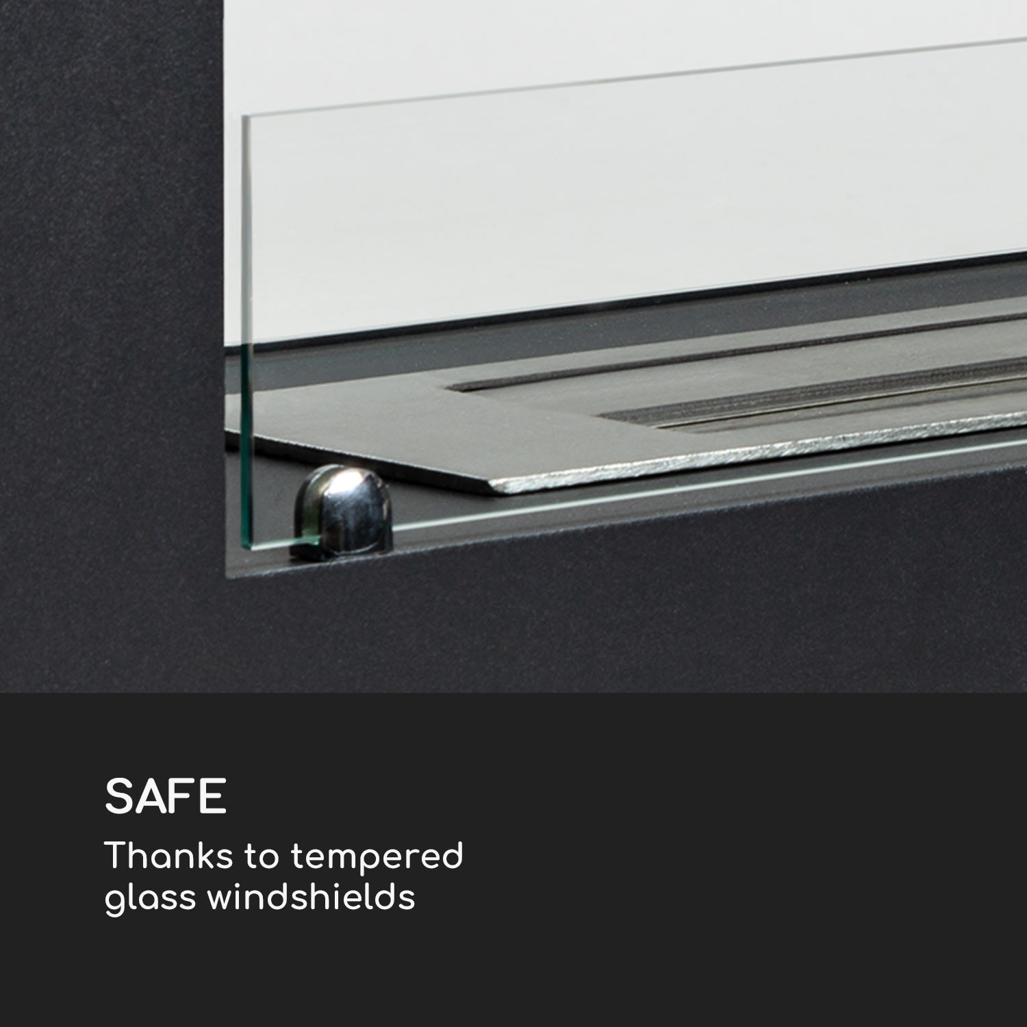 Chimenea de etanol Fiamme Scoppi quemador de acero inoxidable 3 litros 5-6 h de combustión Negro