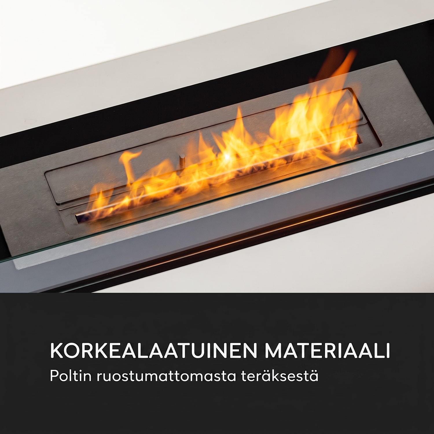 Fiamme Scoppi biotakka poltin ruostumattomasta teräksestä 3 litraa 5-6 h paloaika Valkoinen
