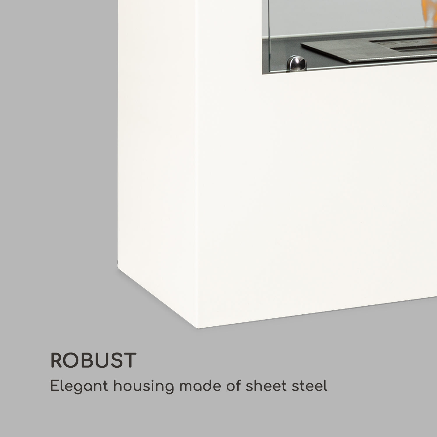 Fiamme Scoppi, etanolový krb, nerezový hořák, 3 litry, doba hoření 5-6 h Bílá