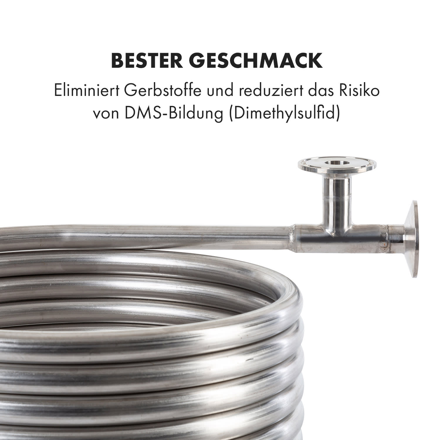Counterflow Gegenstromkühler Ø28cm 9 Schleifen 304 Edelstahl 