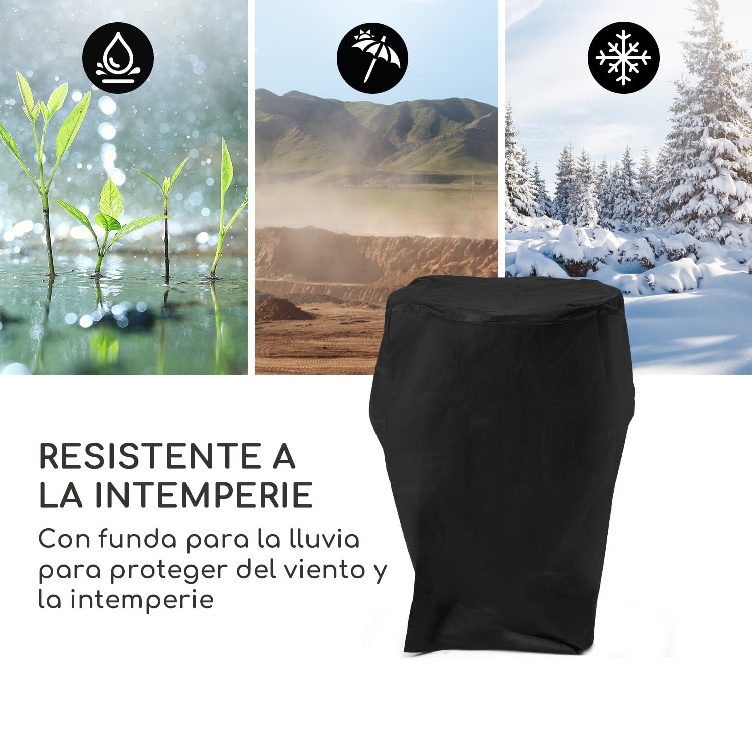 Savage 2.0 Tall Brasero con parrilla Mesas laterales de bambú Incl.  funda protectora De pie | Óxido