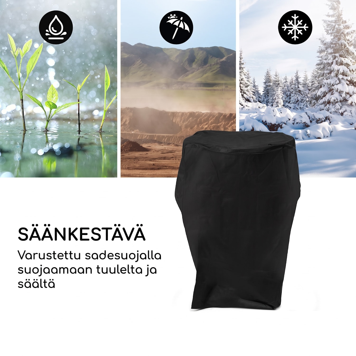 Savage 2.0 Tall tulimalja grillillä sivupöydät bambusta sis.  Säänsuoja Seisomassa | Ruoste