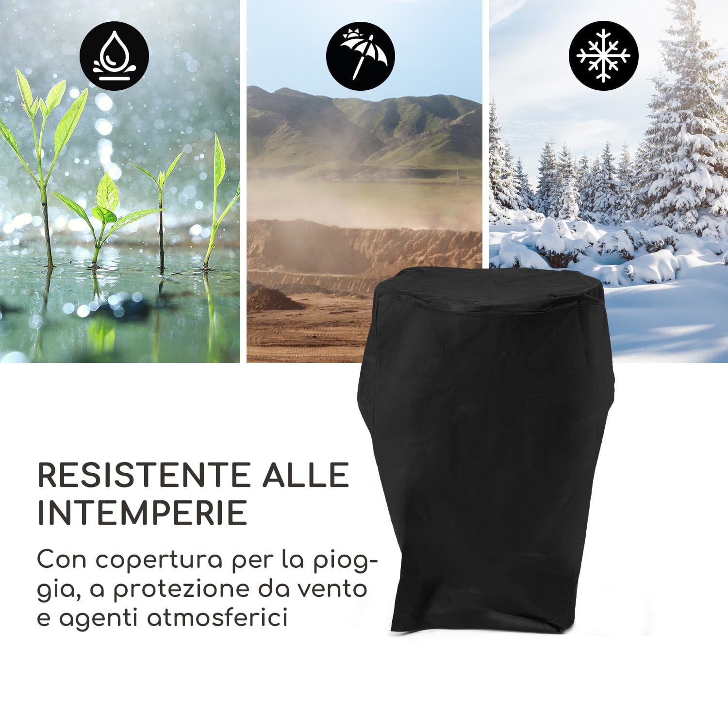 Savage 2.0 Tall braciere con grill incl. tavolini laterali in bambù  Copertura dalle intemperie In piedi | Ruggine