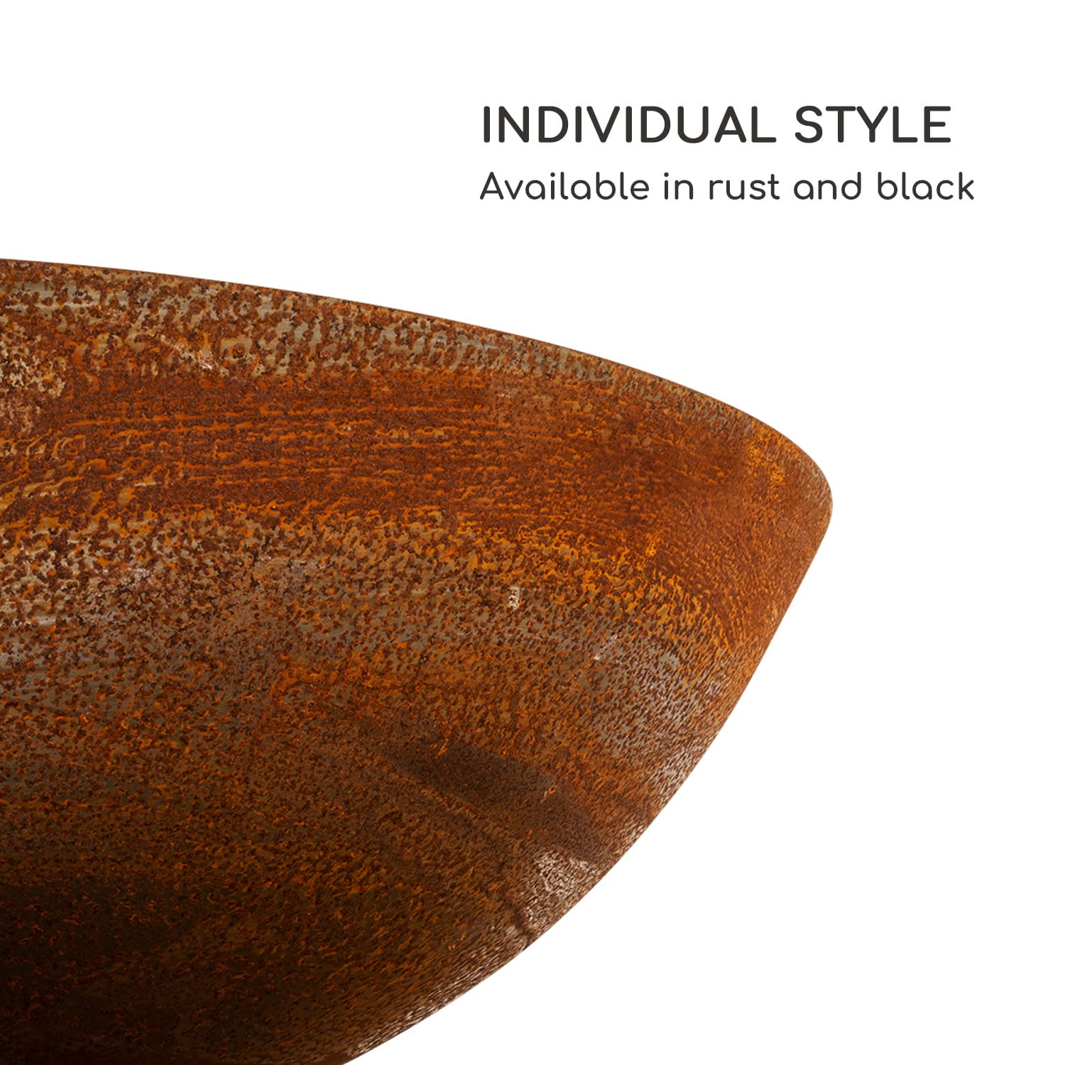 Savage 2.0 Tall, ognjišče z žarom, bambusove stranske mizice, zaščitni pokrov Stoji | Rjasta