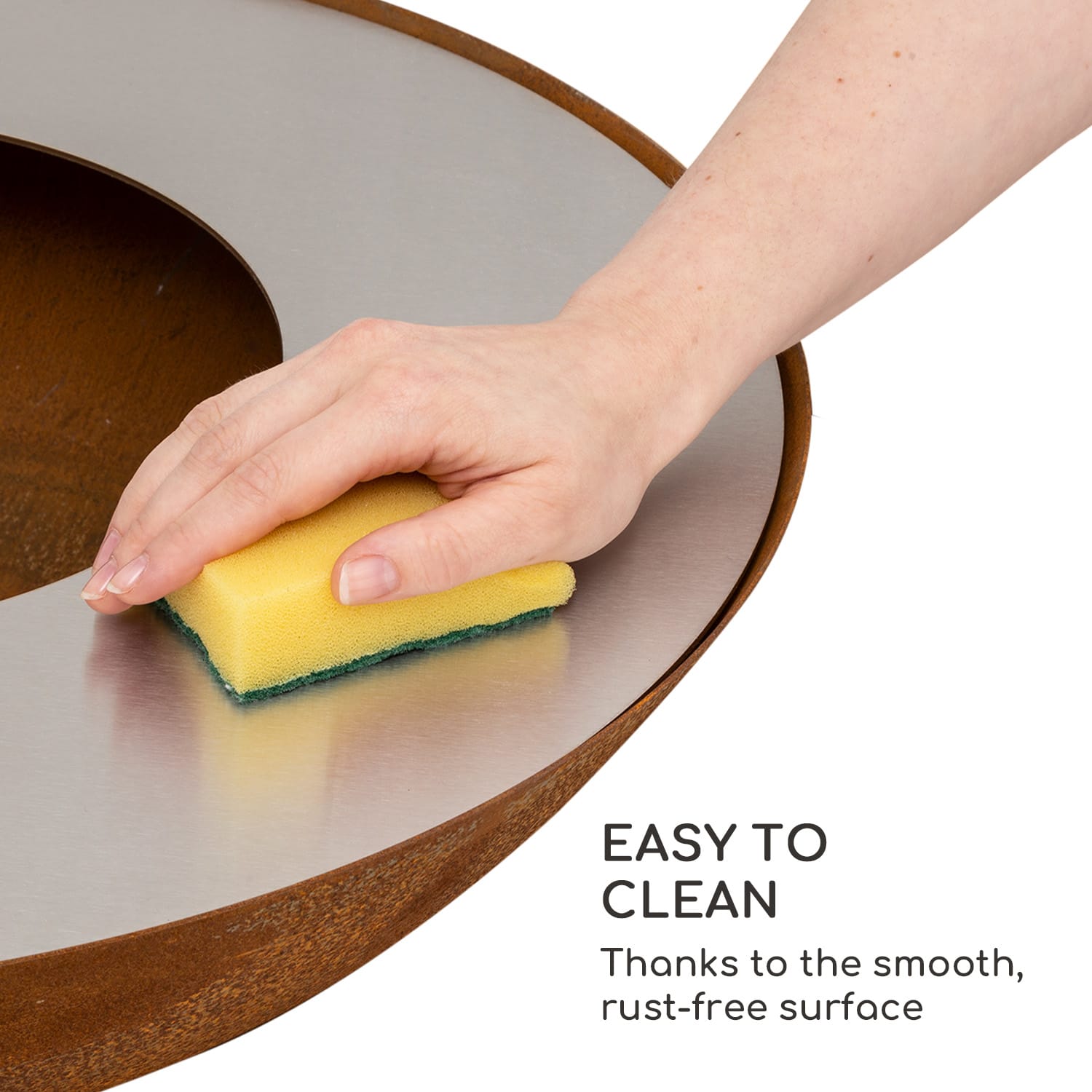 Savage 2.0 Tall, ognjišče z žarom, bambusove stranske mizice, zaščitni pokrov Stoji | Rjasta