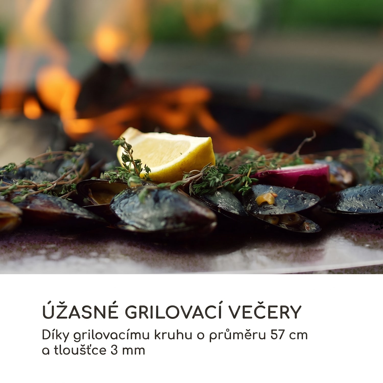 Savage 2.0 Tall, ohniště s grilem, bambusové boční stolky, ochranný kryt Stojící | Černá