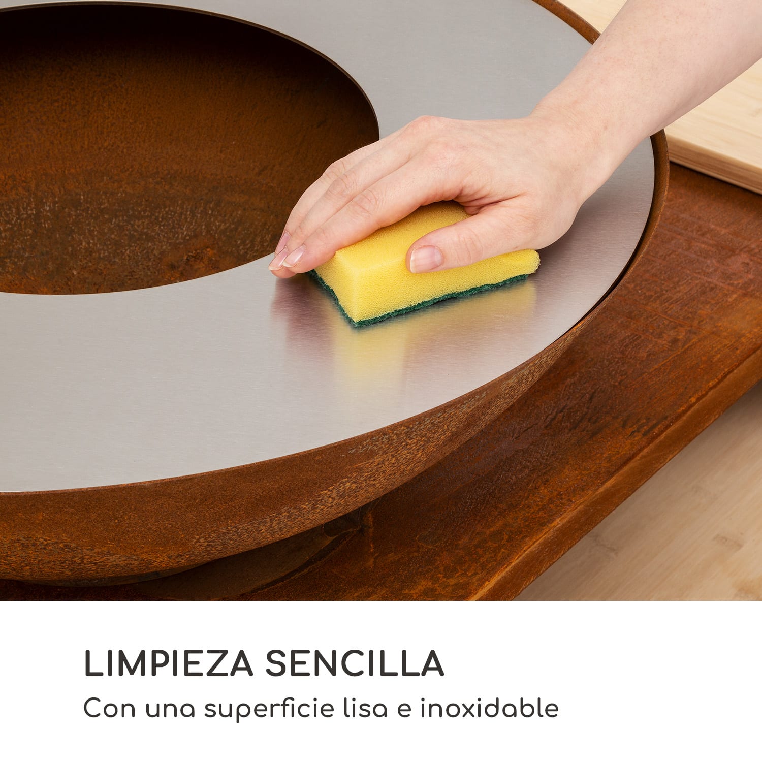 Savage 2.0 Wide Brasero con plancha Tabla de cortar Funda protectora Carretilla | Óxido