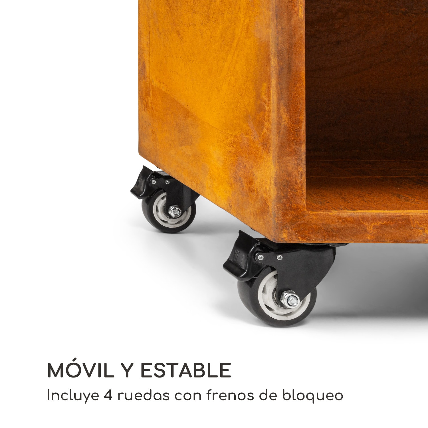 Savage 2.0 Wide Brasero con plancha Tabla de cortar Funda protectora Carretilla | Óxido