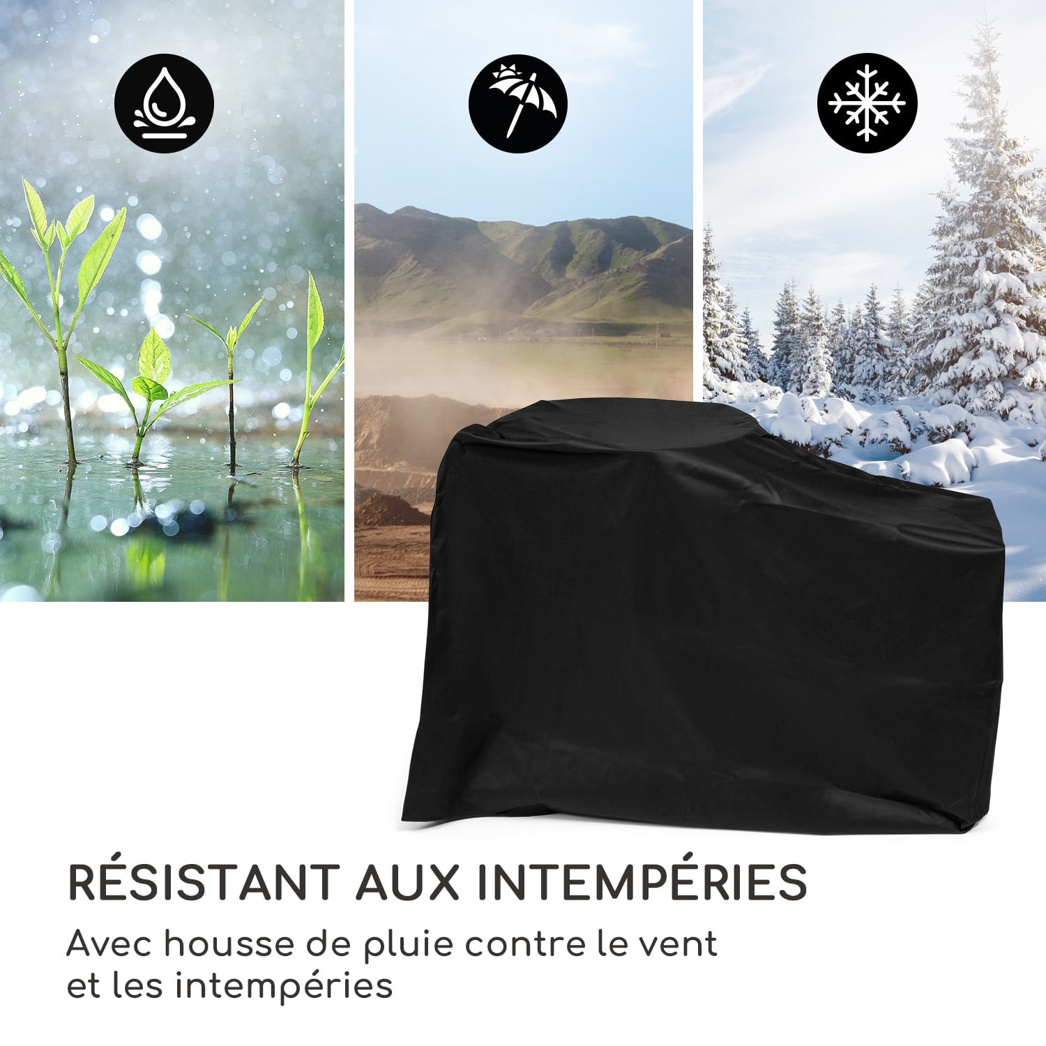 Savage 2.0 Wide vuurschaal met grill bamboe snijplank incl. regenhoes Trolley | Roest