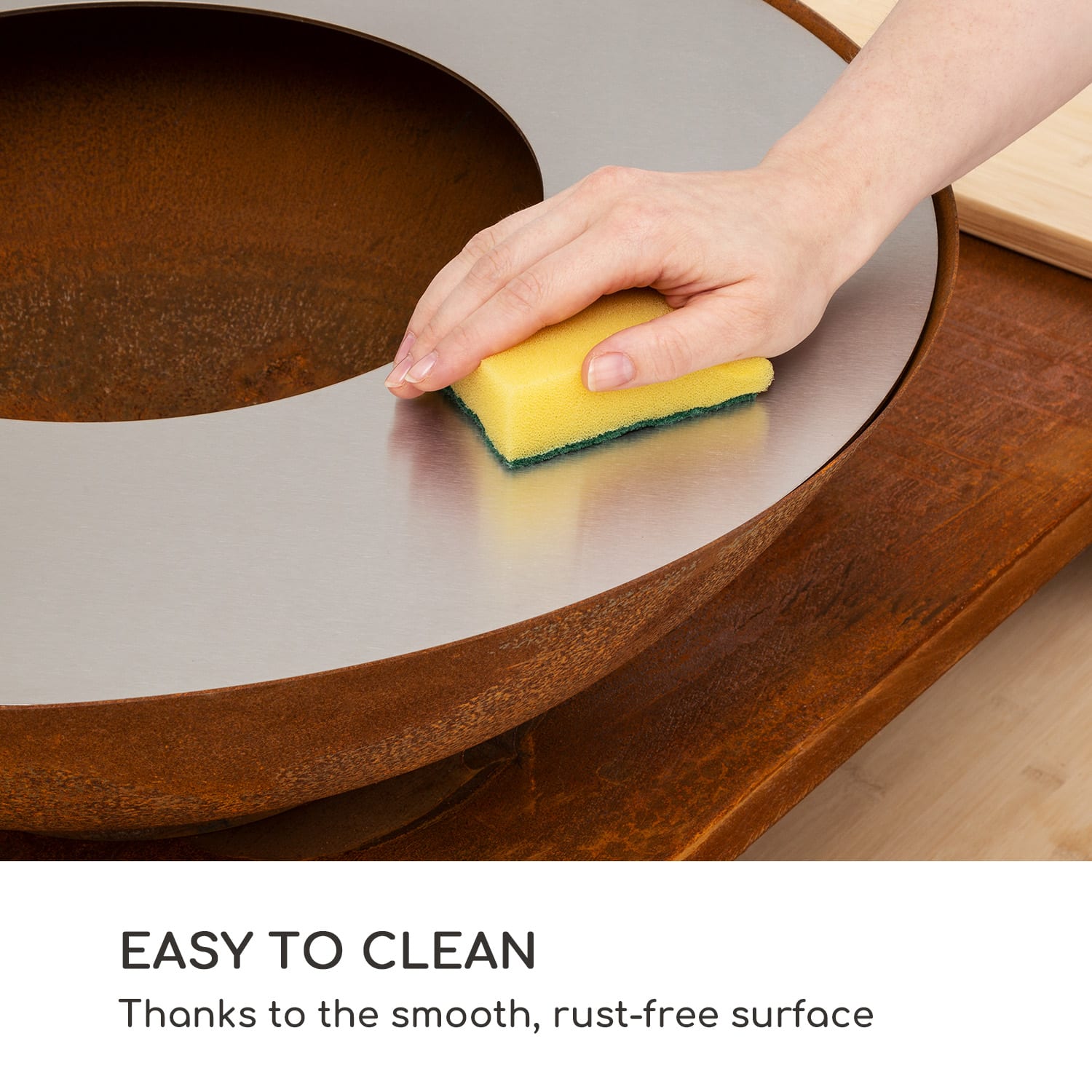 Savage 2.0 Wide, ognjišče z žarom, bambusova deska za rezanje, zaščitni pokrov Voziček | Rjasta