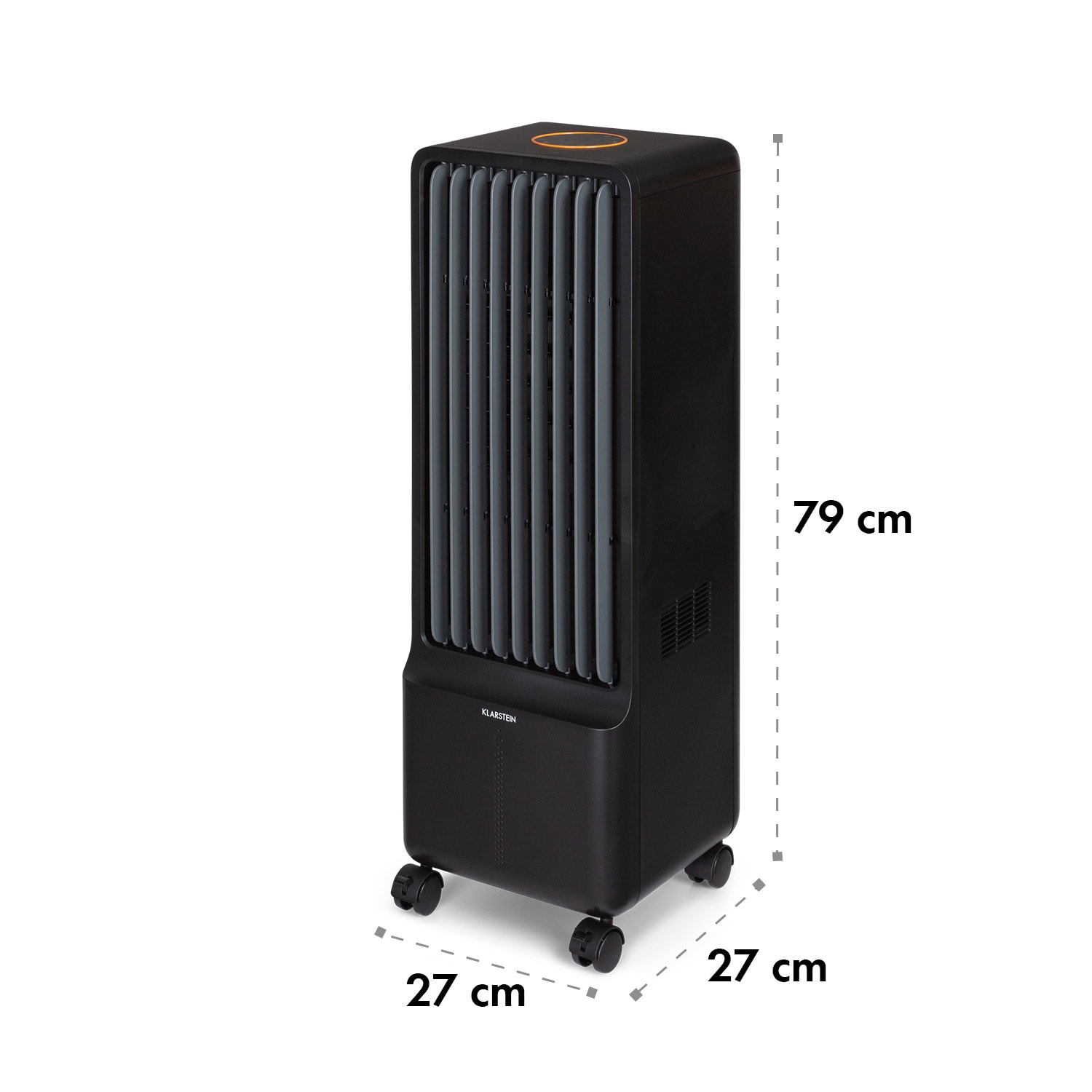 Maxflow Smart, klimator 3 w 1, wentylator, nawilżacz powietrza, 5 l, Wi-Fi, pilot, 2 x wkład chłodzący Czarny