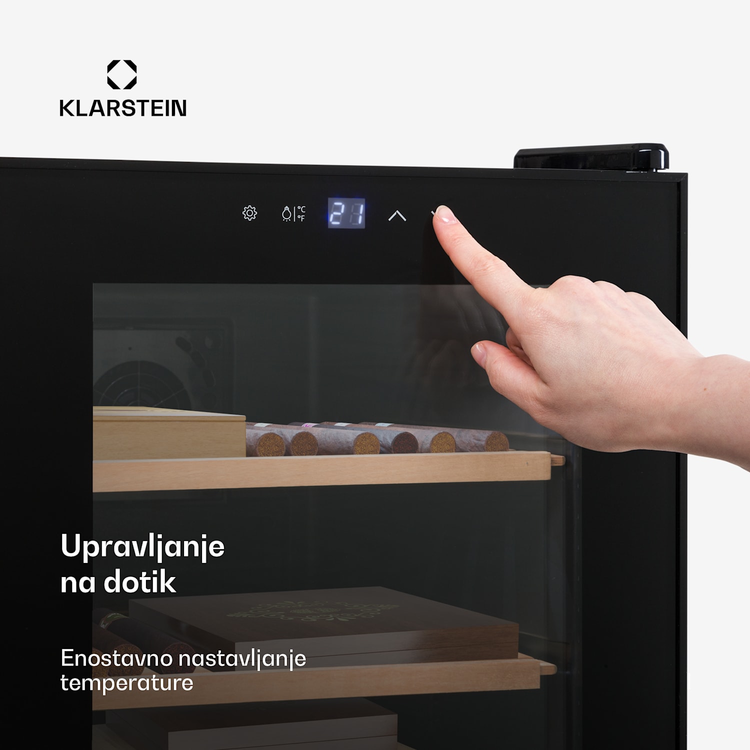 El Presidente 48, Humidor za cigare, 48L,   3 predali, 1 predal iz cedrovega lesa 