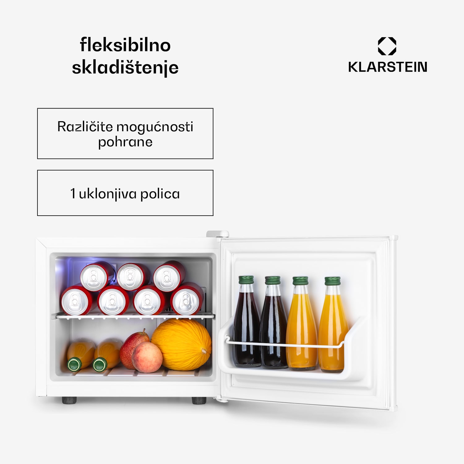 Geheimversteck, mini hladnjak, 2 područja, 17 litara, 26dB, termoelektrični 17 Ltr | Bijela