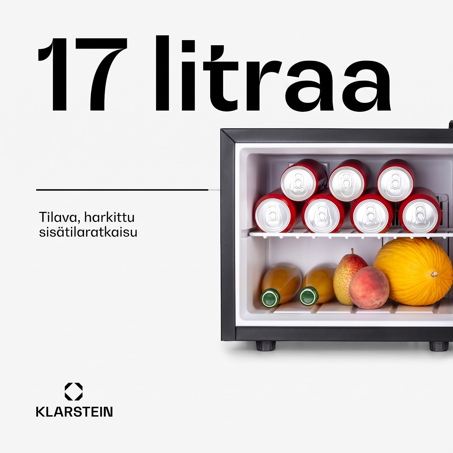 SecretHiding minijääkaappi 2 tasoa 17 litraa 26 dB lämpösähköinen 17 L | Hopea