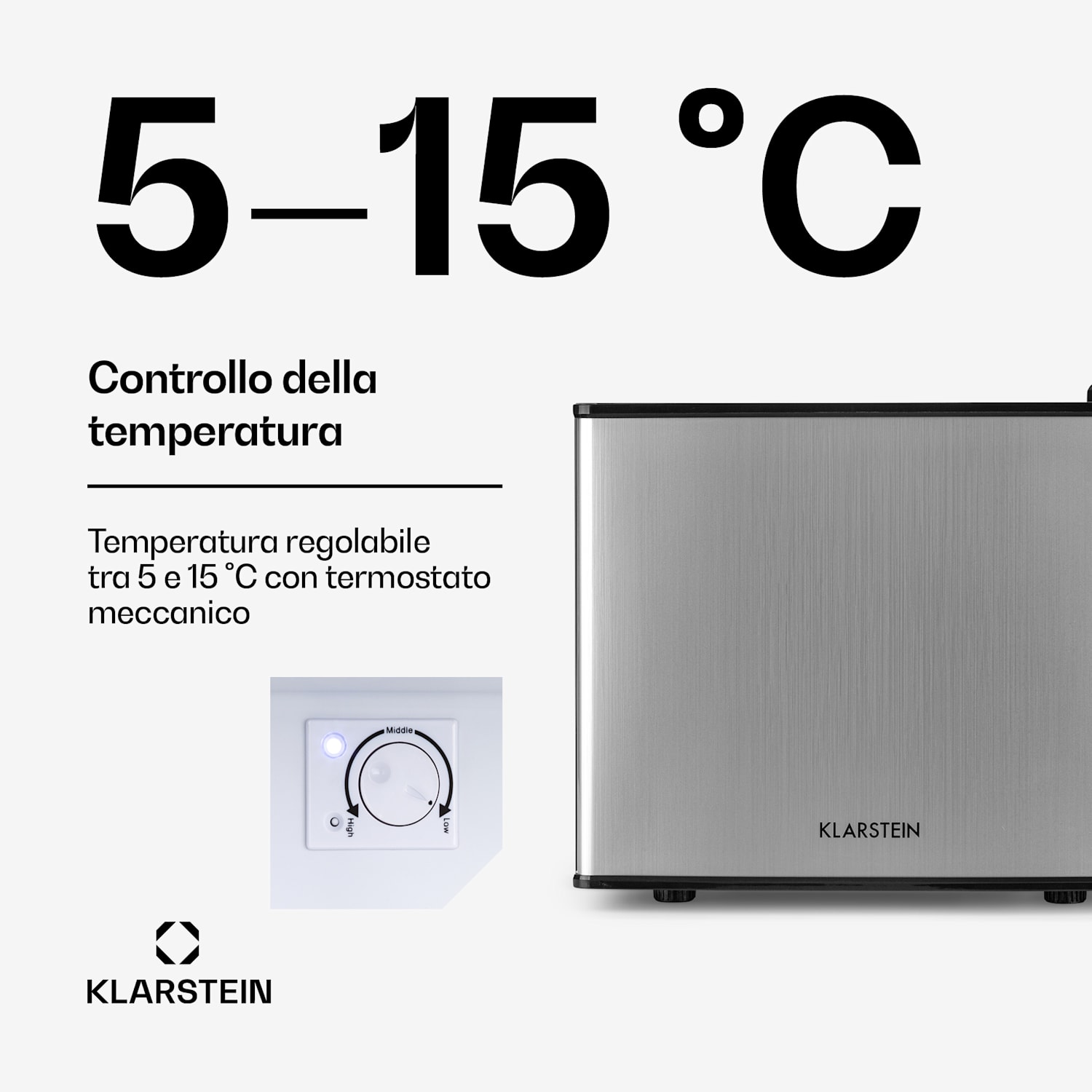 Geheimversteck - Mini frigo, 2 livelli, 17 litri, 26 dB, termoelettrico 17 Ltr | Argento