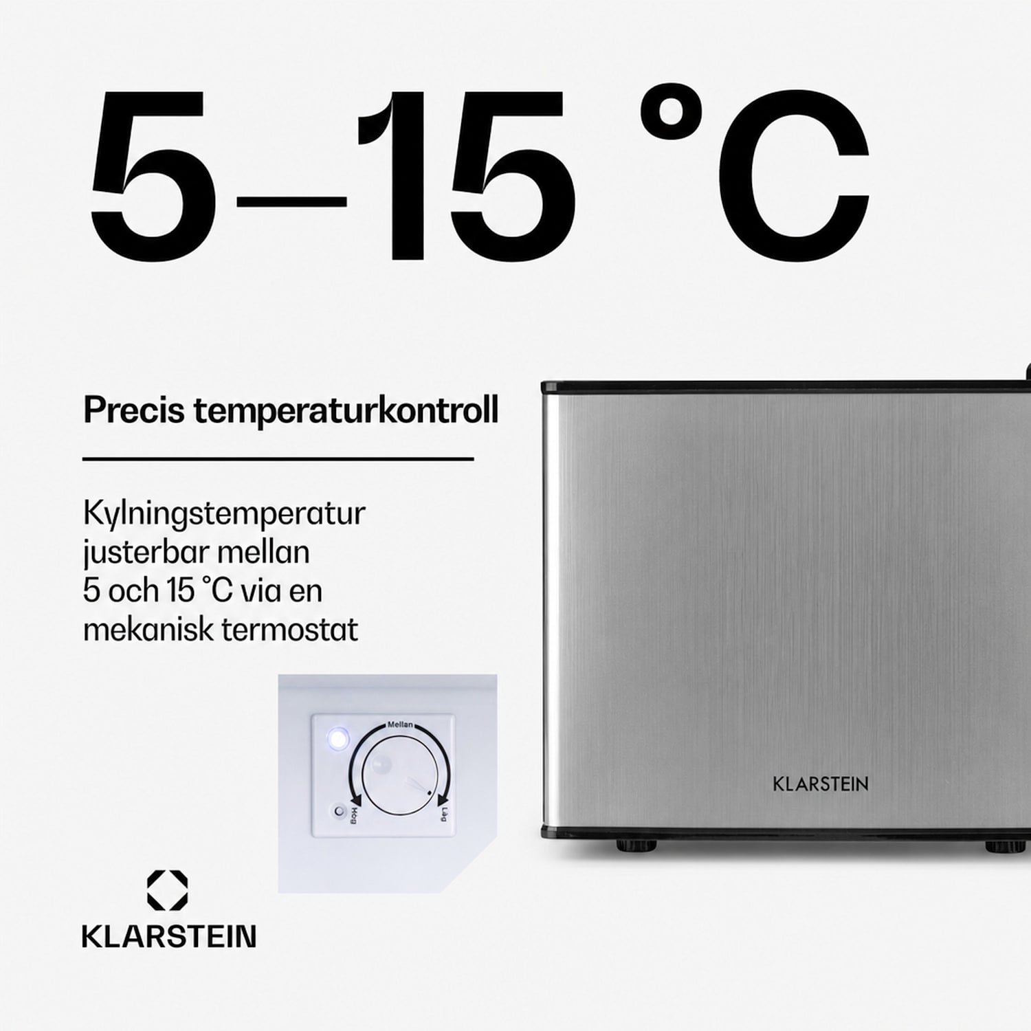 Geheimversteck Minikylskåp 2 hyllplan 17l 26dB termoelektriskt 