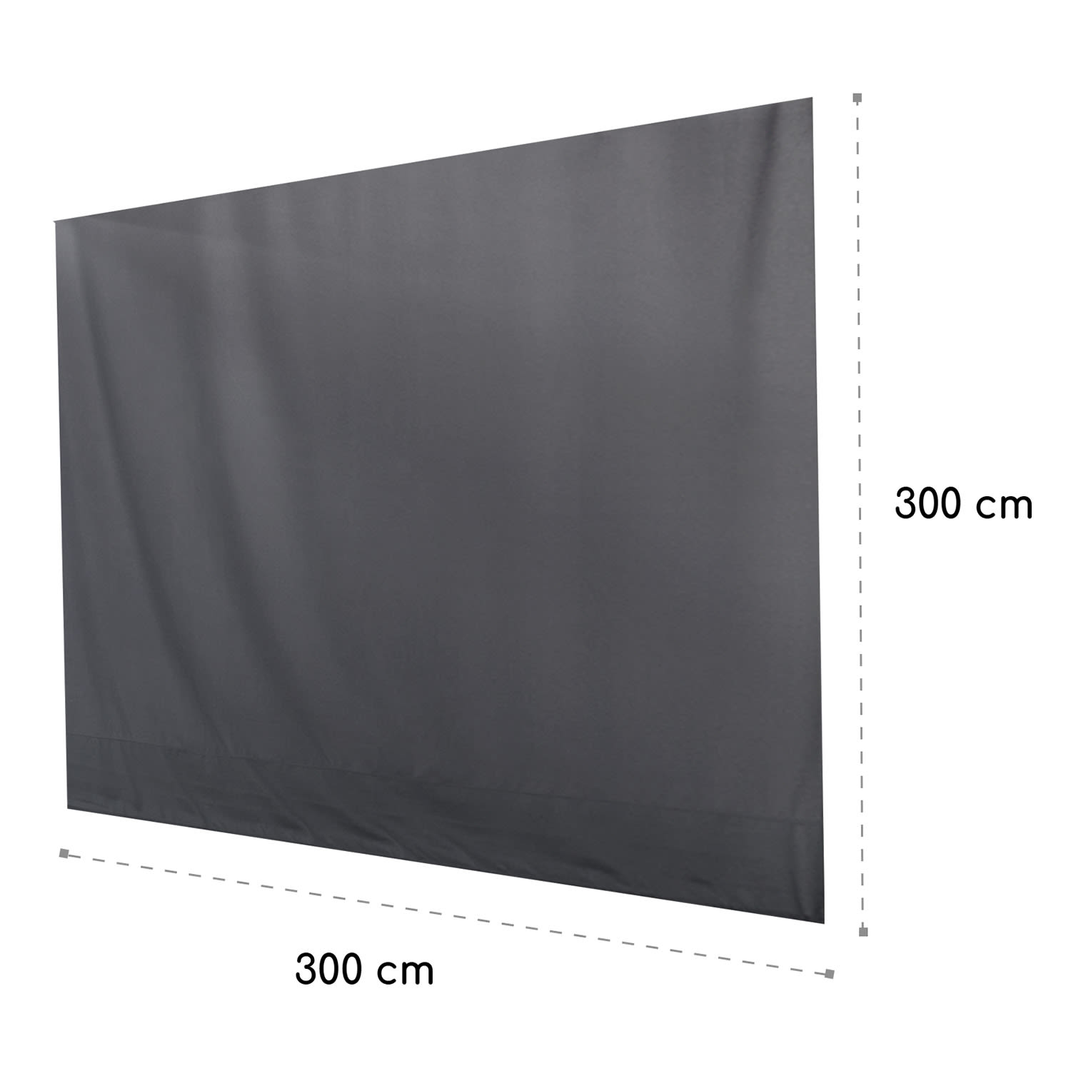 Pantheon Cortina, rolety do altany ogrodowej, zestaw 4 sztuk, tkanina poliestrowa 200 g/m², 3 x 3 m 3 x 3 m | Ciemnoszary