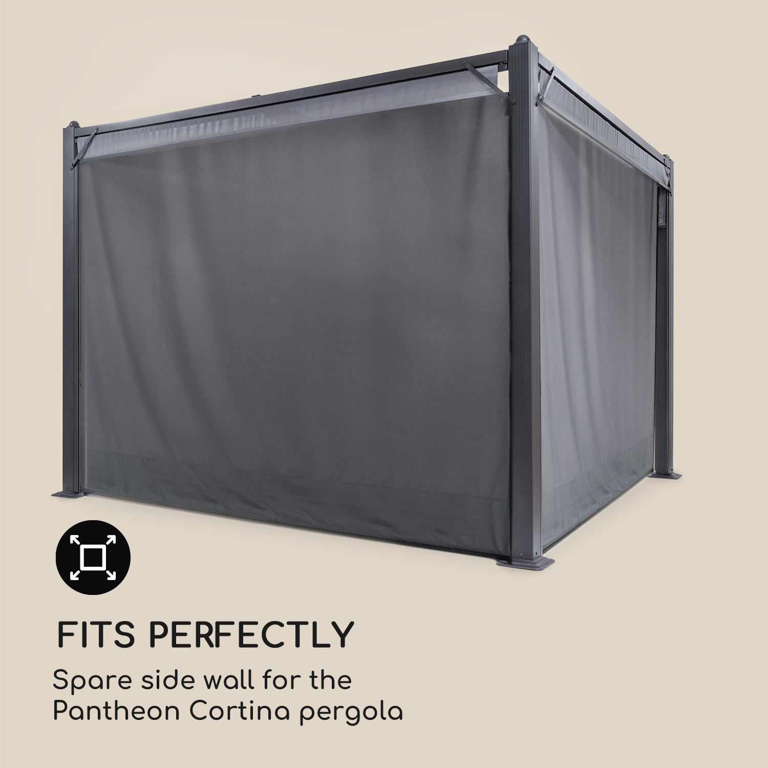 Pantheon Cortina Pergola, комплект резервни странични стени, 4 стени, 200 г/м², полестер, 3 х 6 м 