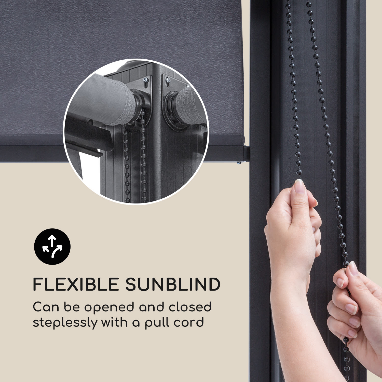 Pantheon Cortina Pergola, комплект резервни странични стени, 4 стени, 200 г/м², полестер, 3 х 6 м 