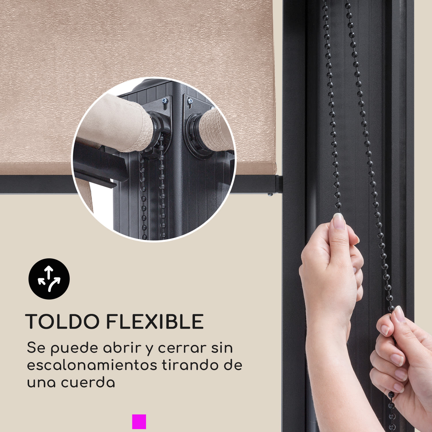 Pérgola Pantheon Cortina set pared lateral de repuesto: 4 paredes 200 g/m² tela de poliéster 3 x 6 m  