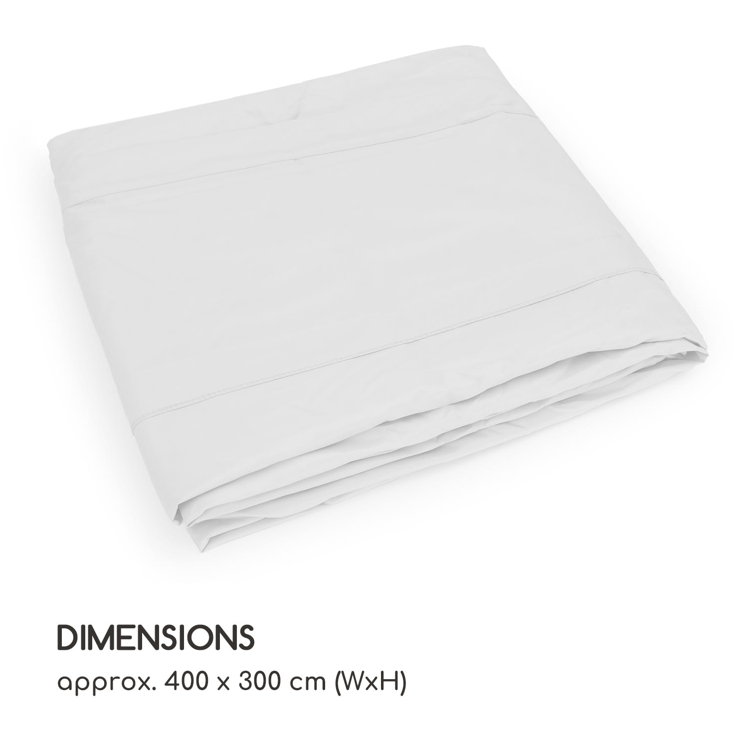 Pantheon Cortina Pergola, náhradná strecha 200 g/m², polyesterová tkanina, 3 x 4 m, vrátane lankového tiahla 3 x 4 m | Biela