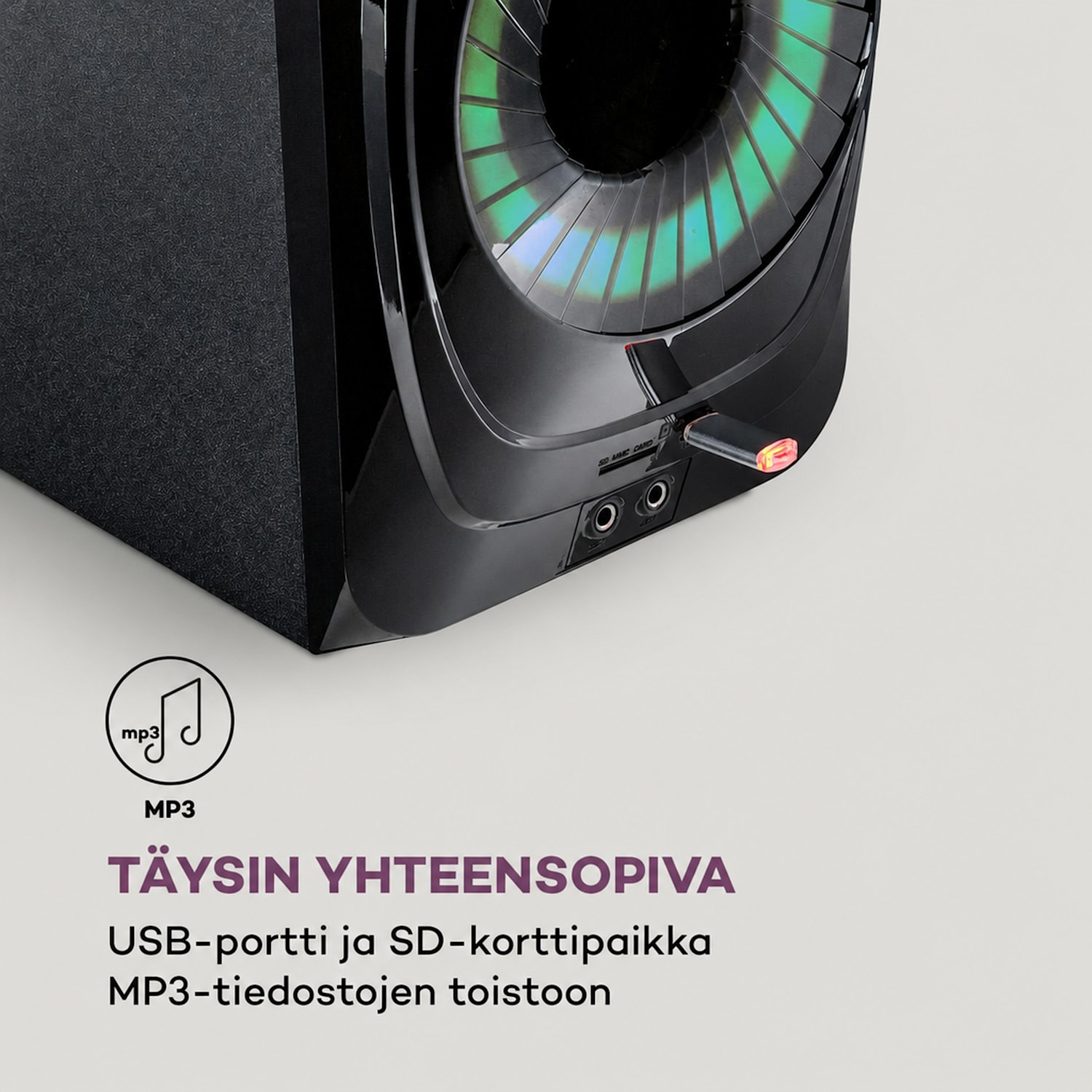 Areal 825 5.1 kaiutinjärjestelmä 200 W RMS Bluetooth USB SD AUX kaukosäädin Musta