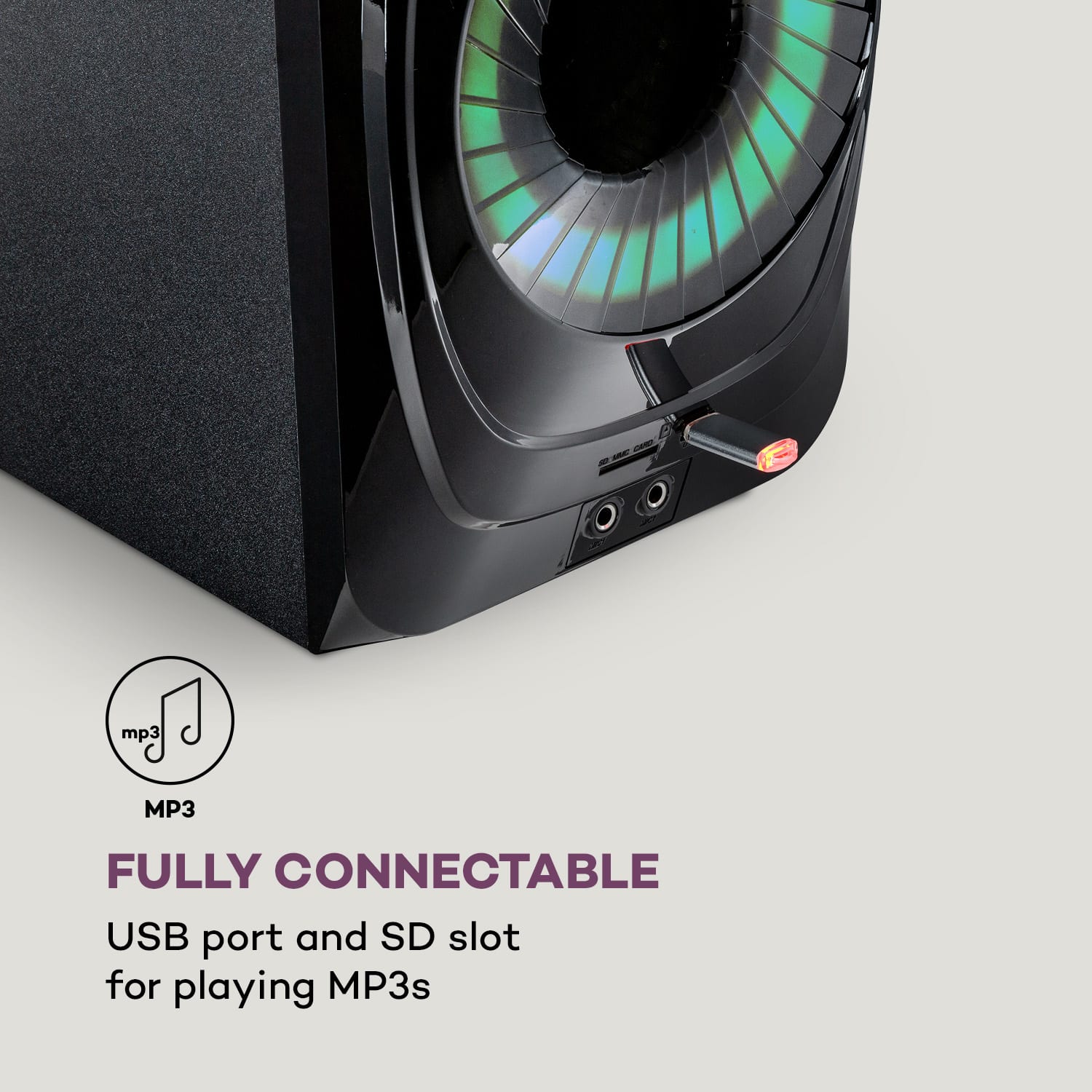 Areal 825 5.1 Reproduktorový systém 200 W RMS BT USB SD AUX Diaľkové ovládanie Čierna