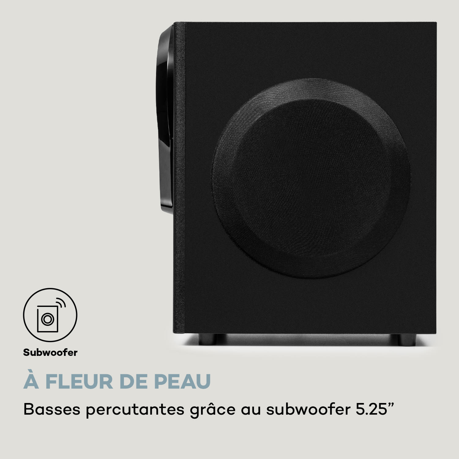 Areal 525 DG Système Surround 5.1 125W RMS Opt-In BT USB SD AUX Télécommande Noir