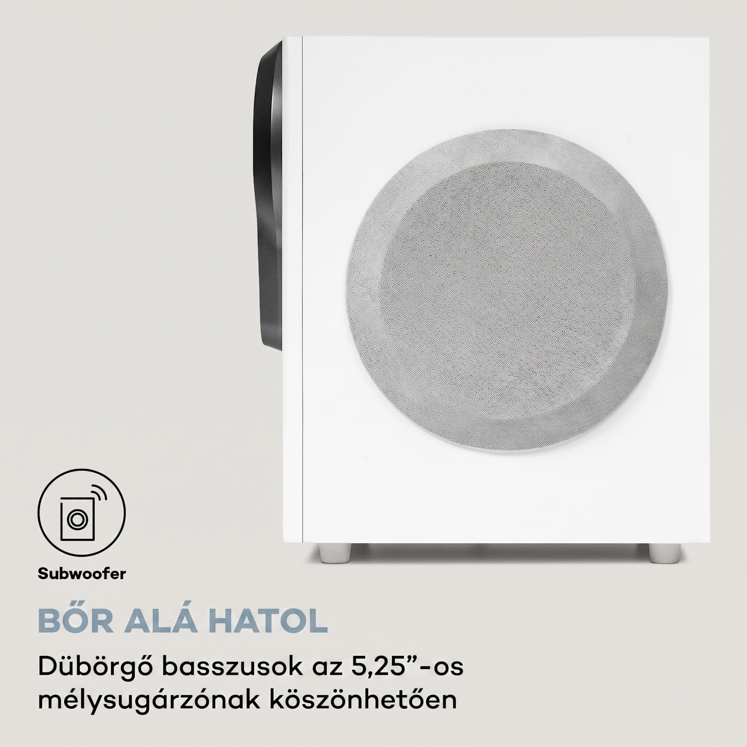 Areal 525 DG, 5.1 házimozi rendszer, 125 W RMS, optikai bemenet, BT, USB, SD, AUX, távirányító Fehér