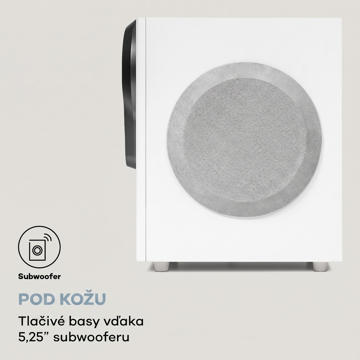 Areal 525 DG, 5.1 systém domáceho kina, 125 W RMS, optický vstup, BT, USB, SD, AUX, diaľkový ovládač Biela