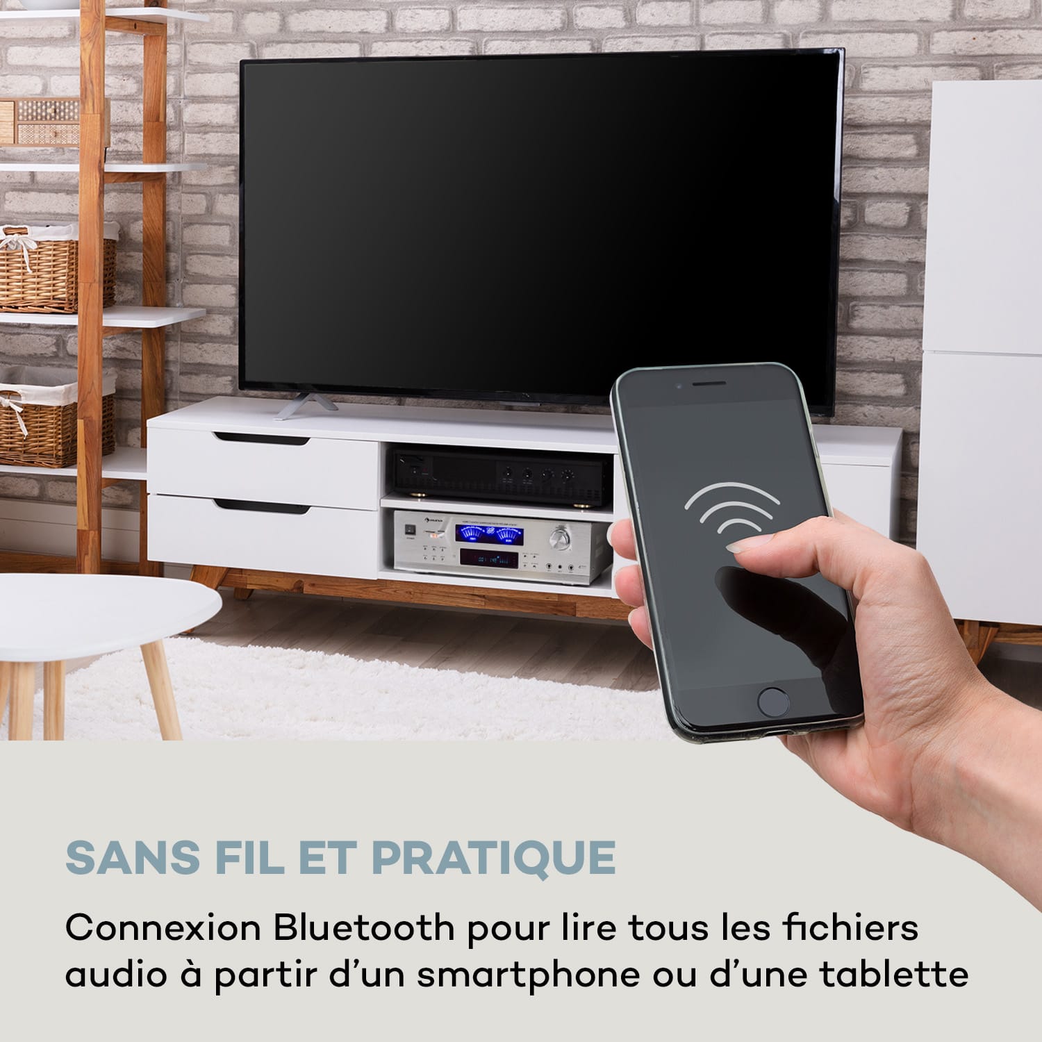 AMP 5100 BT stereo versterker 2x120 W + 3x50 W RMS BT 