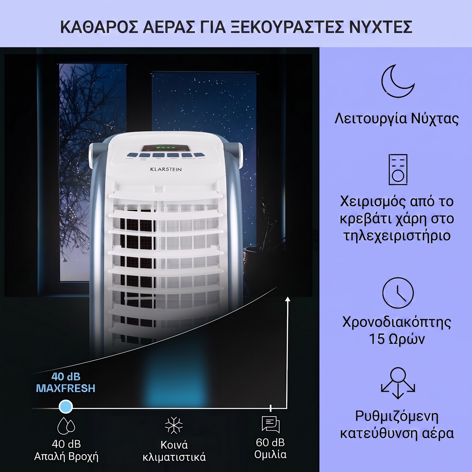 Maxfresh 6 L 444 m3/h Ψύκτης Αέρα Λευκός/Μπλε 444 m³/h | Οχι | Λευκό / Μπλε