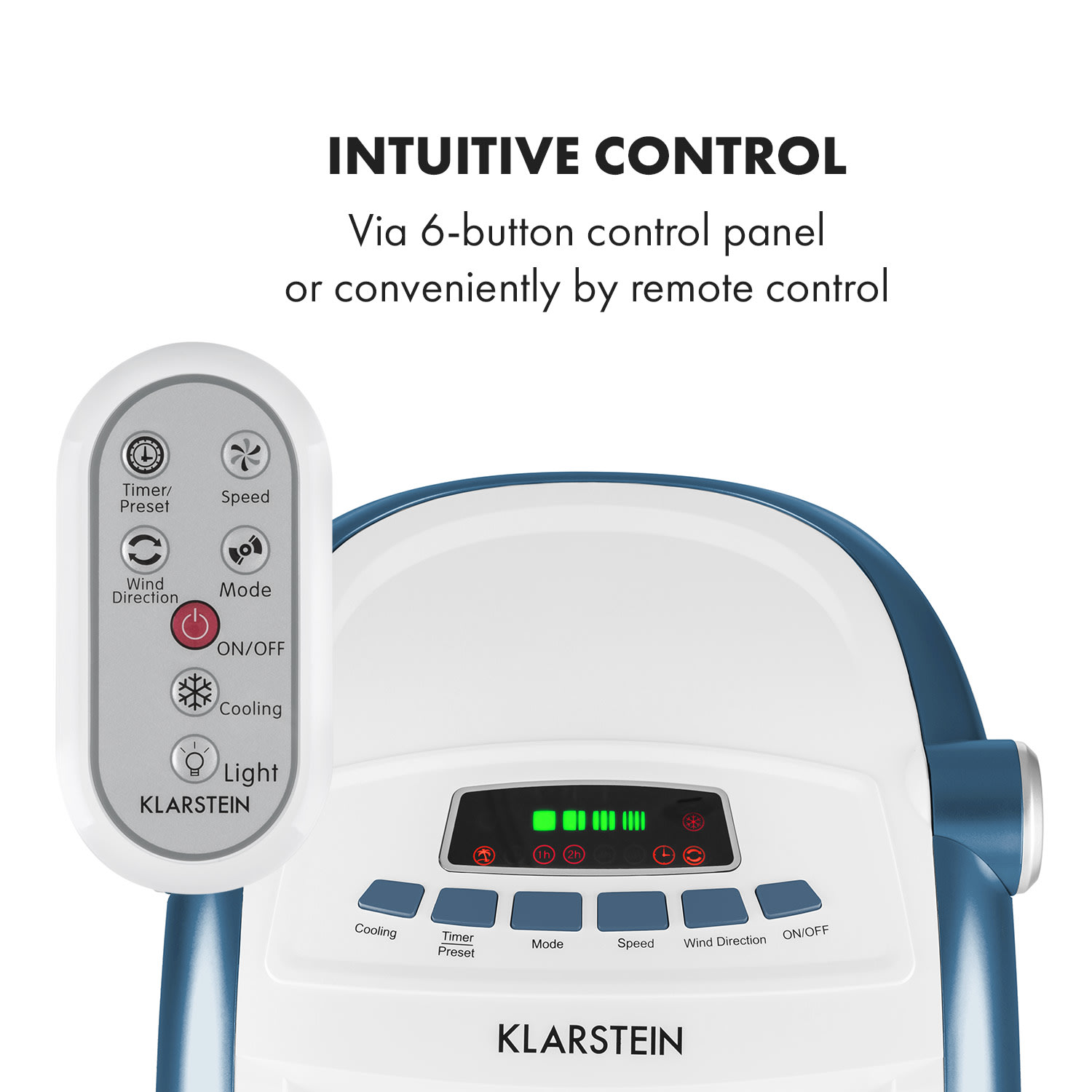 Maxfresh, 3 v 1 ochladzovač vzduchu, ventilátor, 65 W, 6 l, diaľkový ovládač, 2 x chladiaci box 444 m³/h | Nie | Biela / Modrá