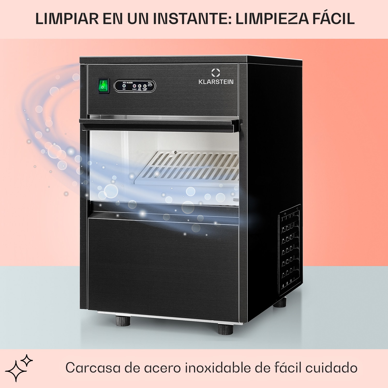 Fabricador de cubitos de hielo Powericer XL 20  kg/día 145 W 