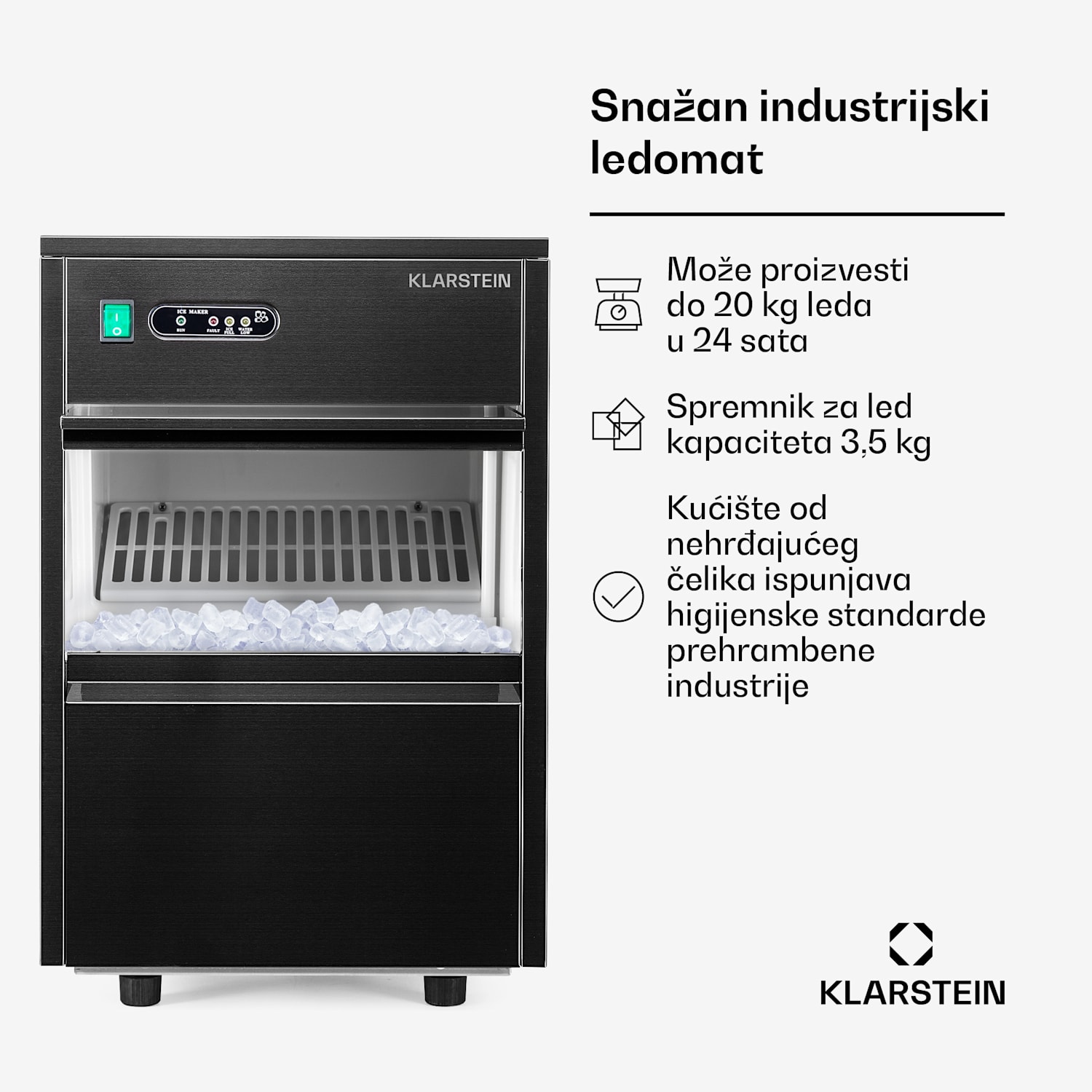 Powericer XL, ledomat, 20 kg / dan, 145 W 