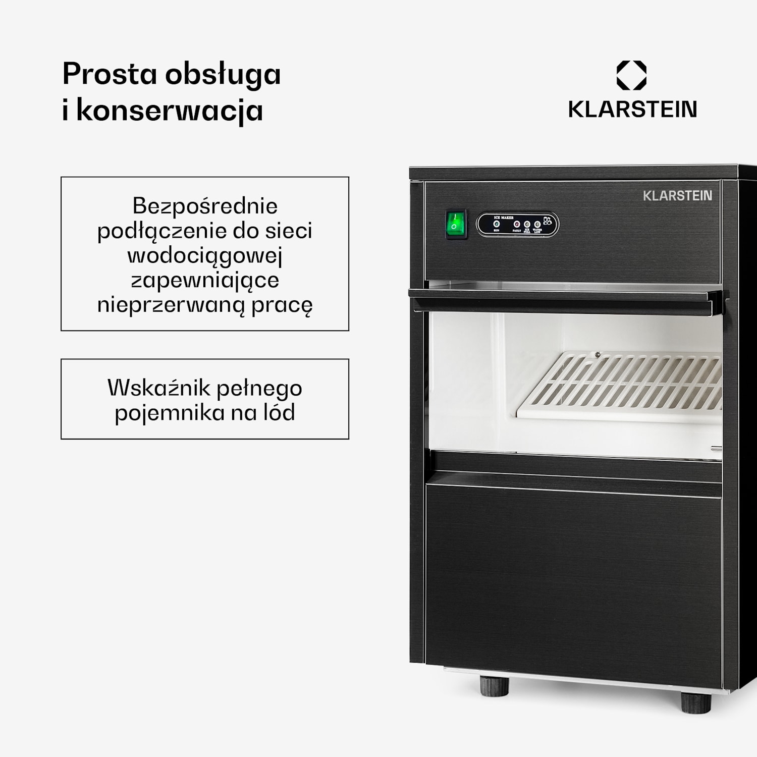 Powericer XL, kostkarka do lodu, 20 kg/dzień, 145 W 