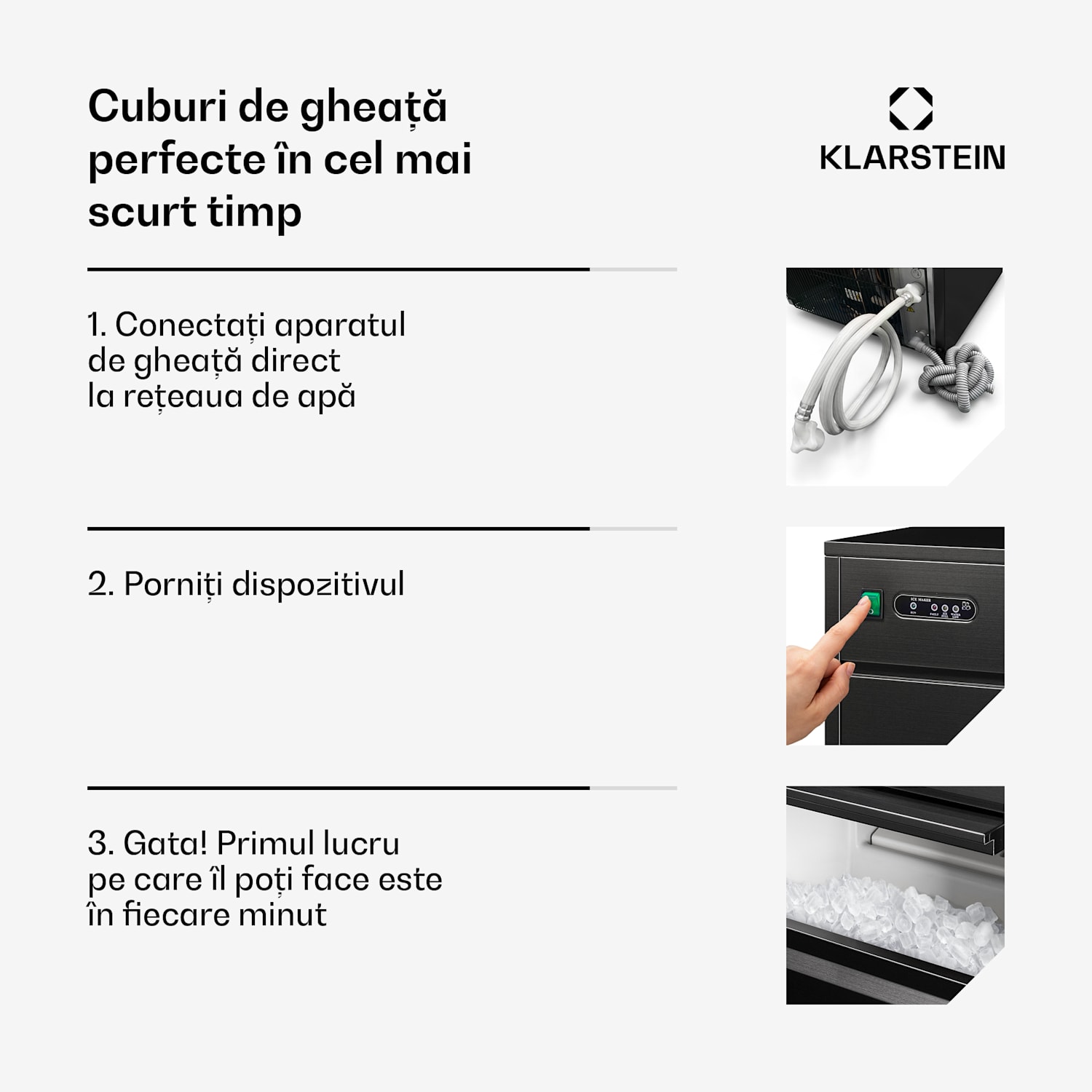 Powericer XL, aparat de gheață, 20 kg/zi, 145 W 