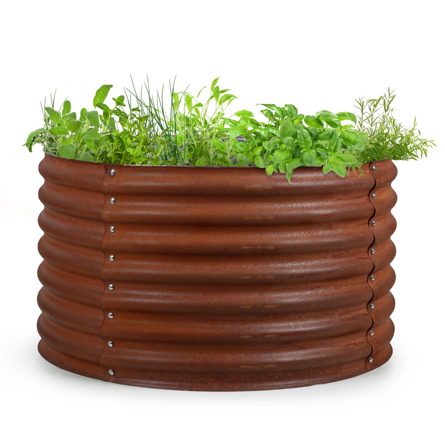 Rust Grow Hochbeet Gartenbeet verzinktes Stahlblech Rost-Finish 100 x 100 x 57 cm | Rost