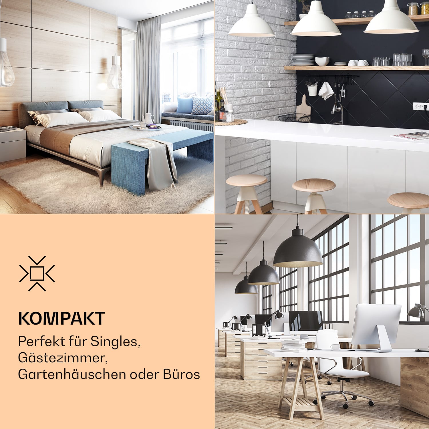 Luminance Frost Mini-Kühlschrank 45l EEK F Gefrierfach 1,5l Glastür 