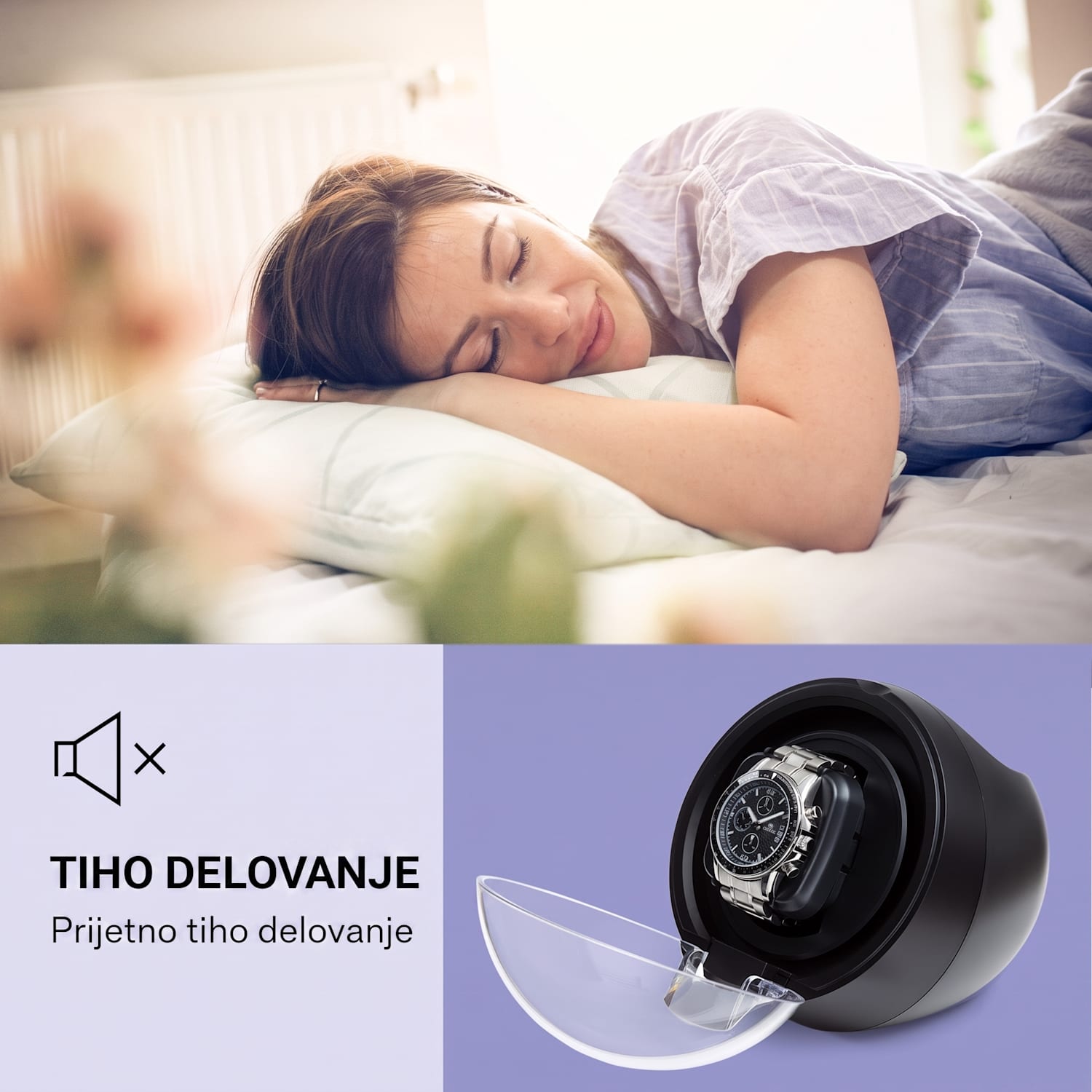 St. Gallen ll Premium, navijalec ur, 4 hitrosti, 3 načini vrtenja Črna