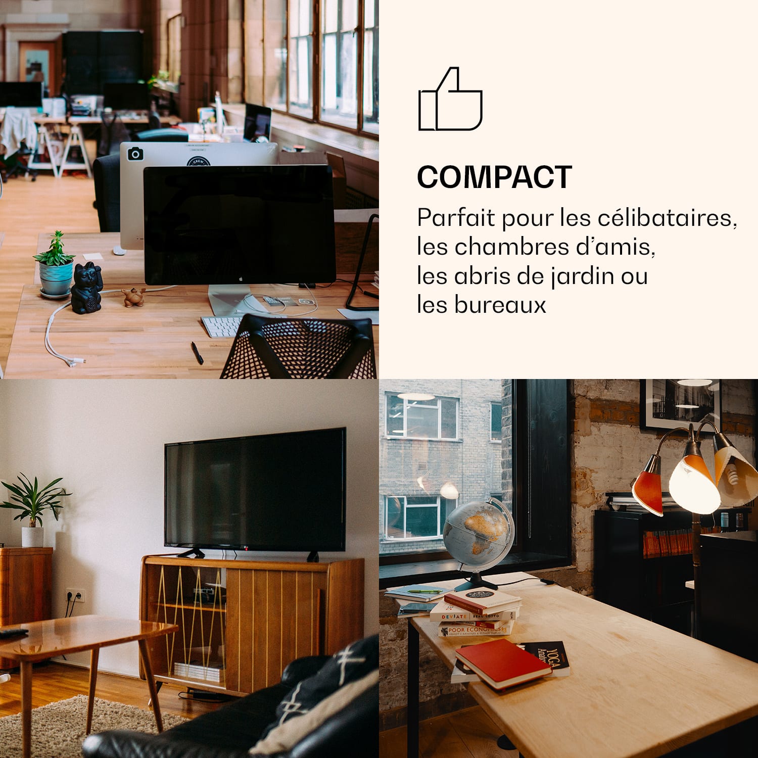 Combiné réfrigérateur-congélateur CoolArt 79L CEE F compartiment congélateur 9l porte design Forest