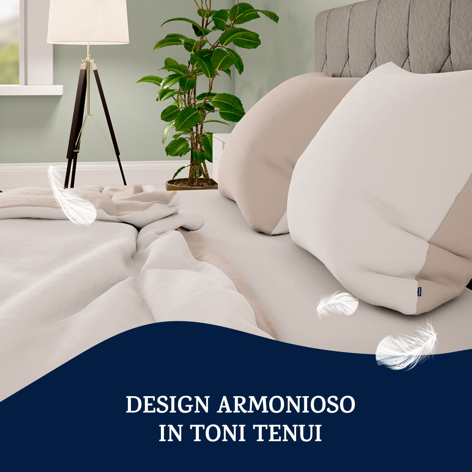 Soft Wonder-Edition, biancheria da letto, 135x200 cm, talpa/bianco Sabbia