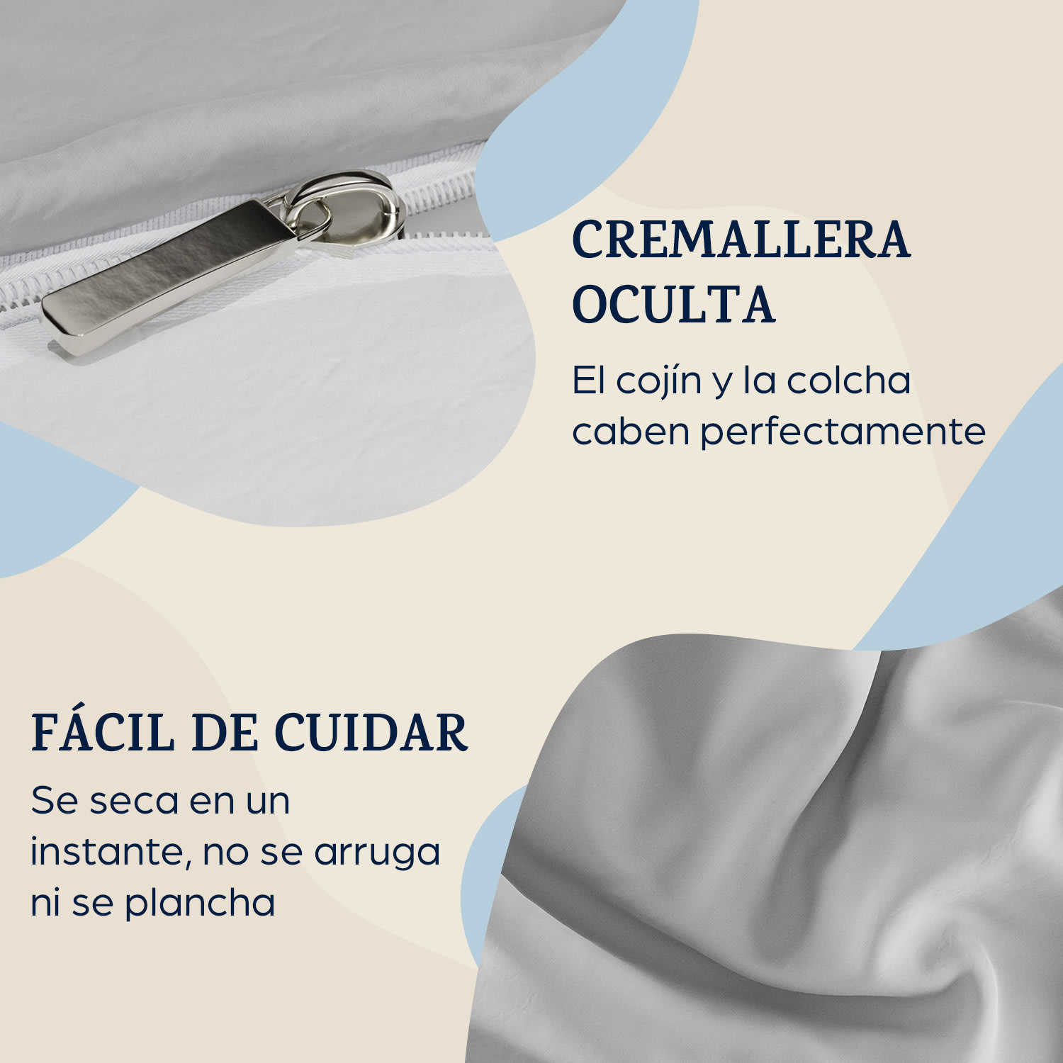 Soft Wonder-Edition Ropa de cama 135x200 cm Gris claro/Blanco Gris Medio