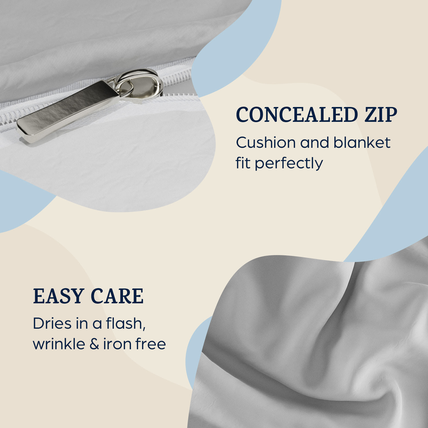 Soft Wonder-Edition beddengoed 135x200 cm lichtgrijs/wit Mid Gray