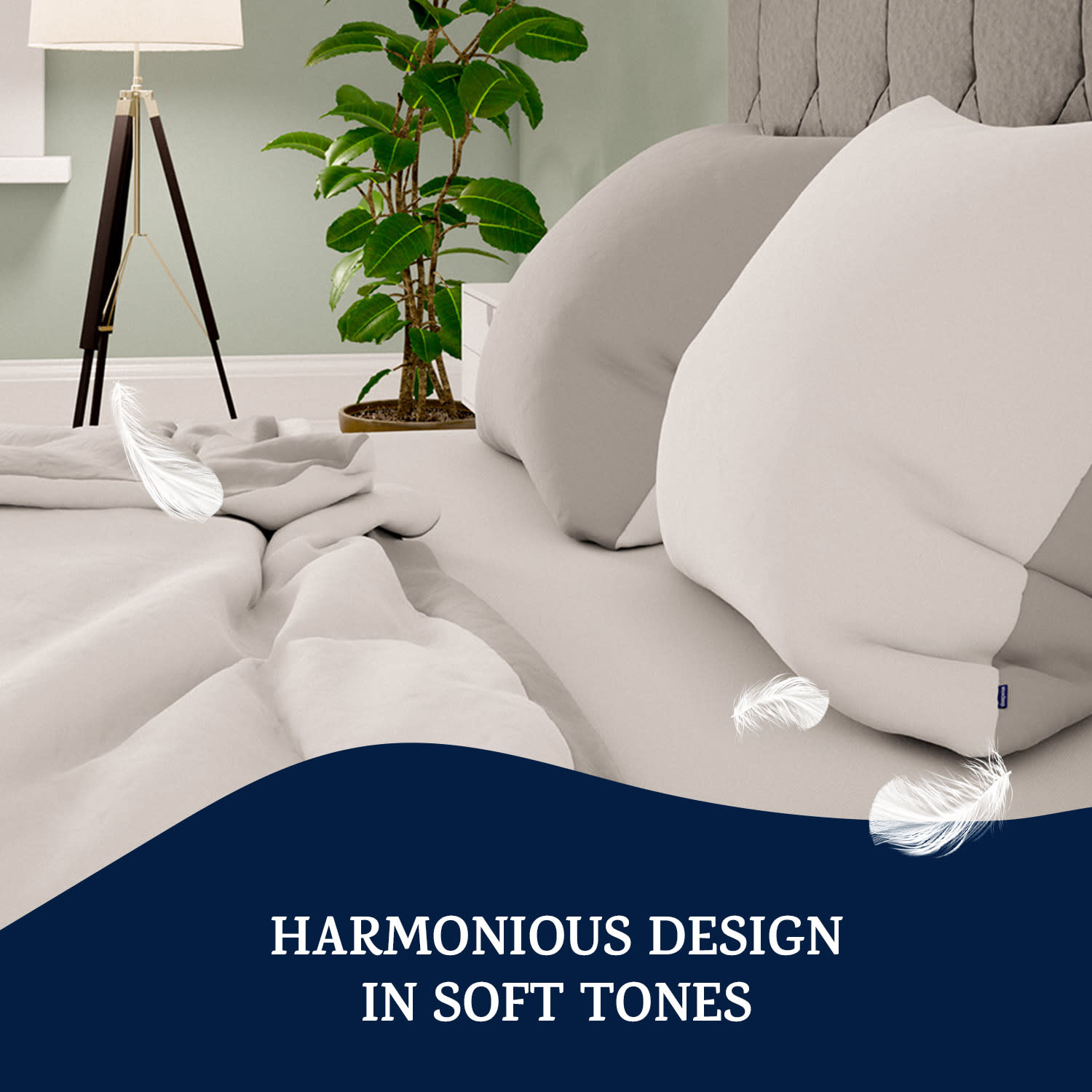 Soft Wonder-Edition beddengoed 135x200 cm lichtgrijs/wit Mid Gray