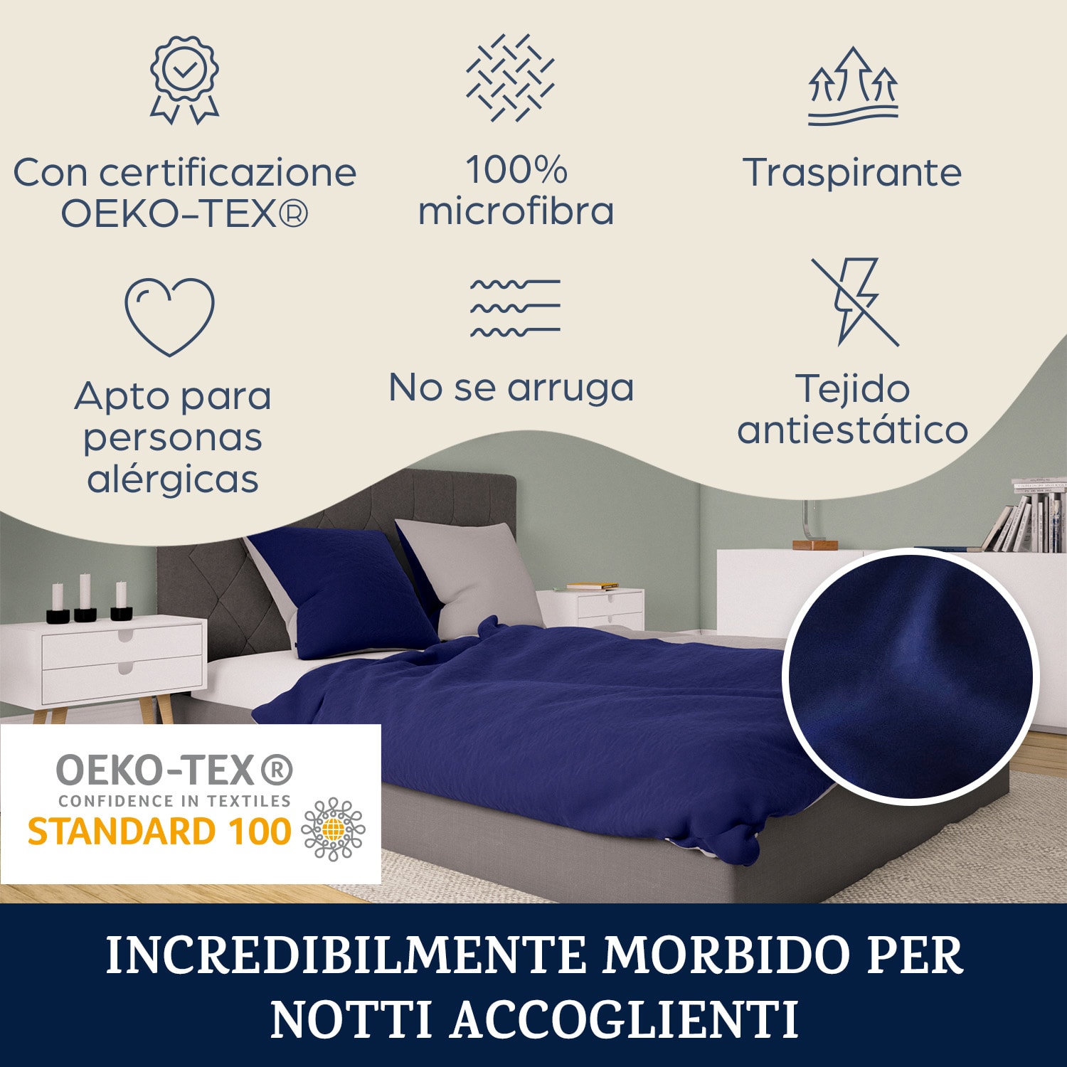 Soft Wonder-Edition, biancheria da letto, 135x200 cm Blue Ocean