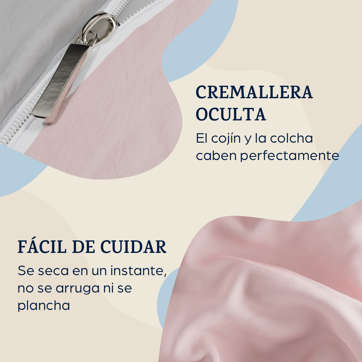 Soft Wonder-Edition Ropa de cama 135x200 cm Gris claro/Rosa Rosa Suave